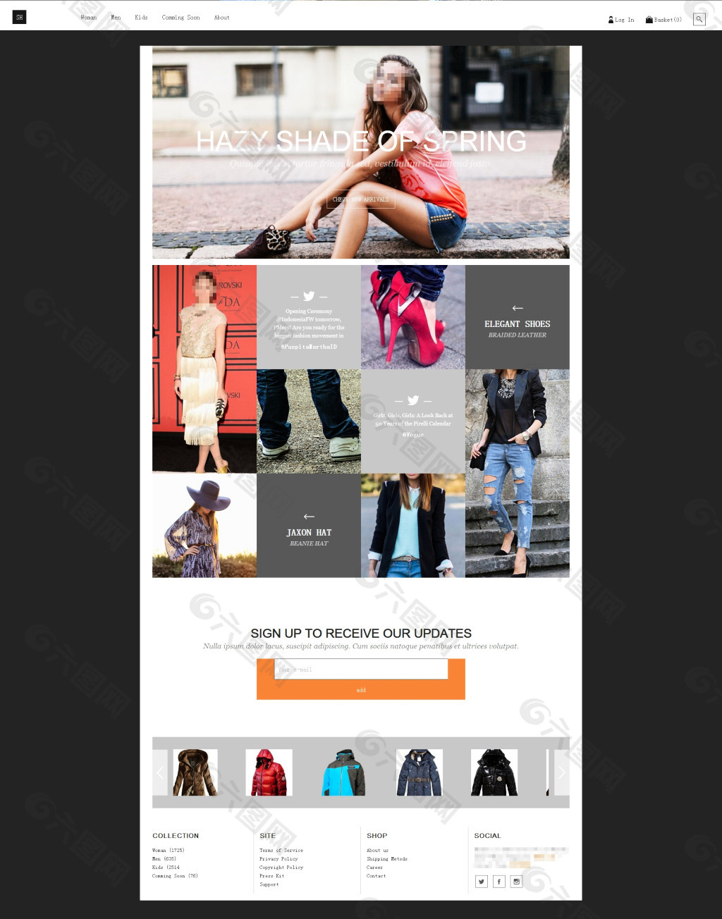 漂亮服裝商城bootstrap模板