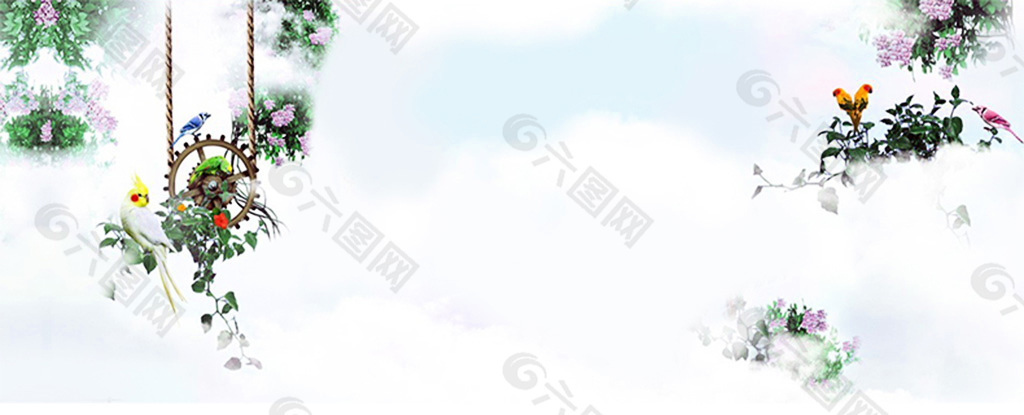 歐式浪漫淘寶背景