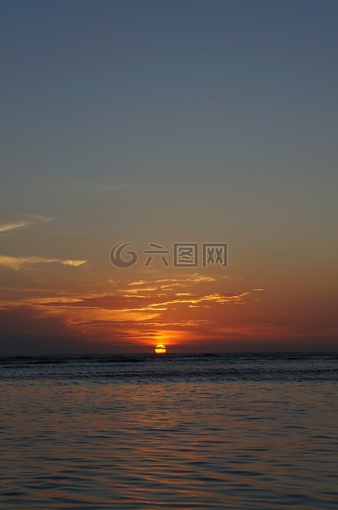 日落,太阳,日落背景