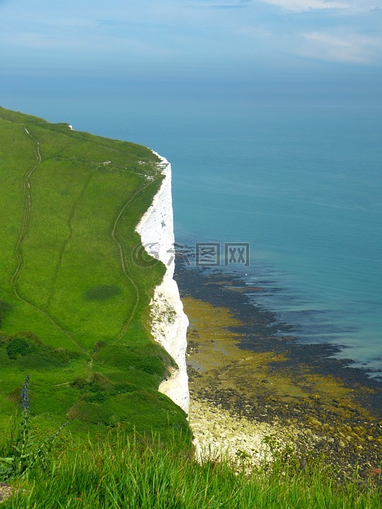白堊懸崖,英格蘭,陡崖