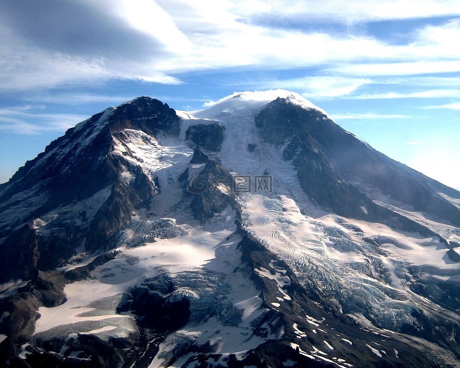 雷尼爾山,山,火山