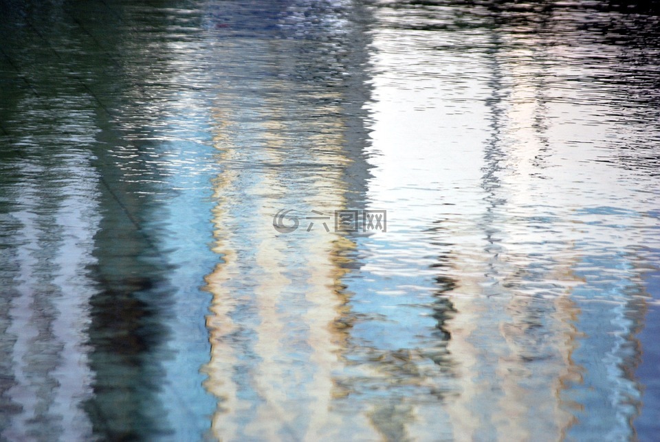 水,波紋,漣漪
