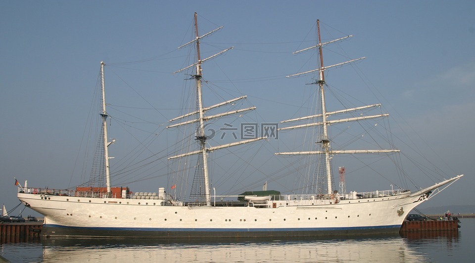帆船,海,船舶