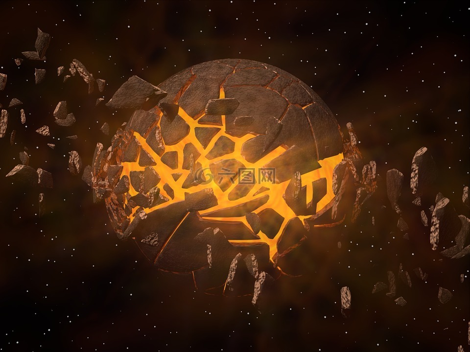 行星,爆炸,空間