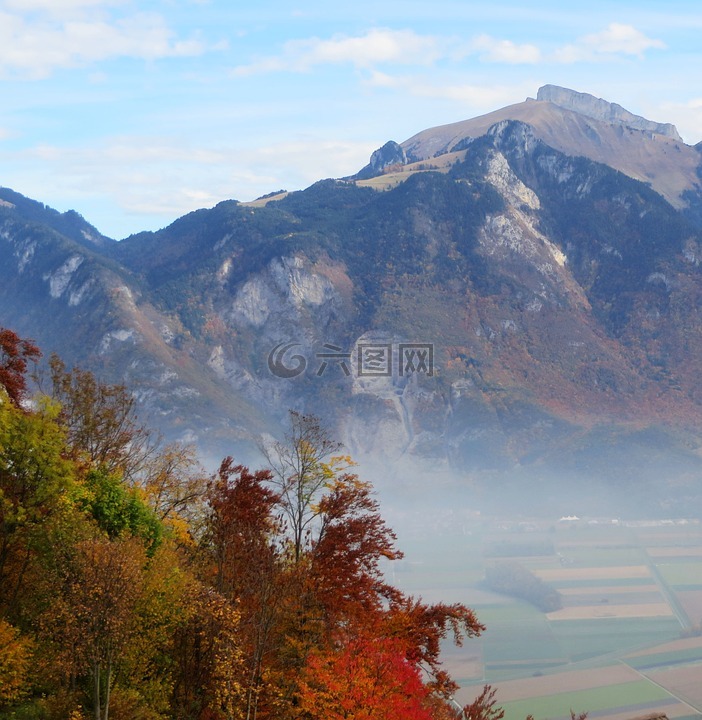 景觀,侵?jǐn)_杜 chablais,瑞士