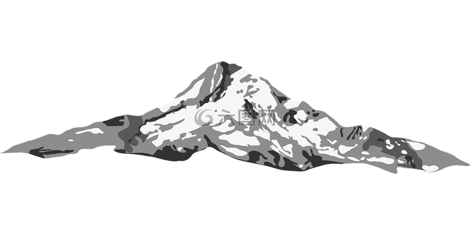 山,地貌,素描