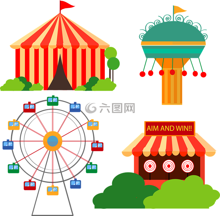 狂歡節(jié),卡通矢量,公平