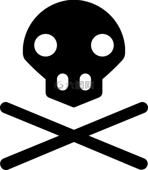 危險,死亡,頭骨
