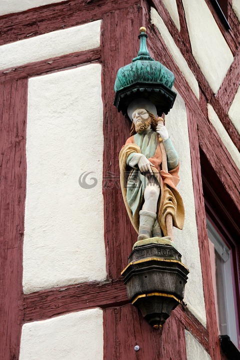 fachwerkhaus,城市,舊城區(qū)