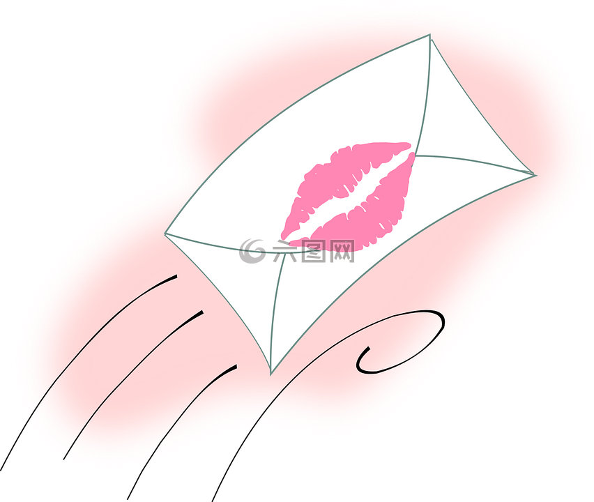 信,嘴唇,吻