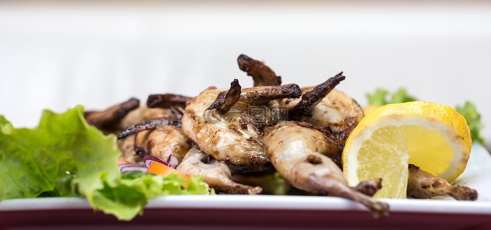 鸡,烤架,食品