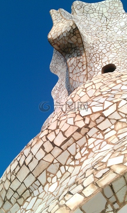 la pedrera,鑲嵌,巴塞羅那