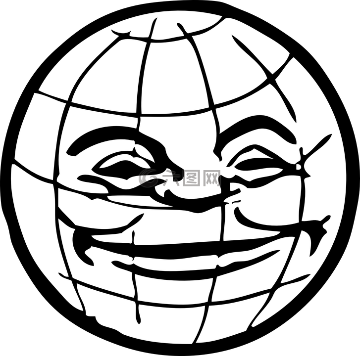 全球,世界,臉