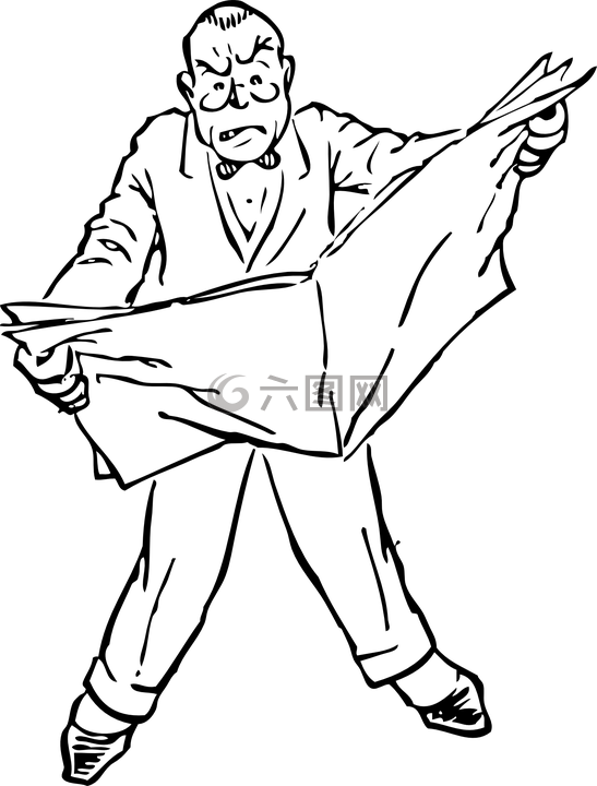 男子,閱讀,新聞
