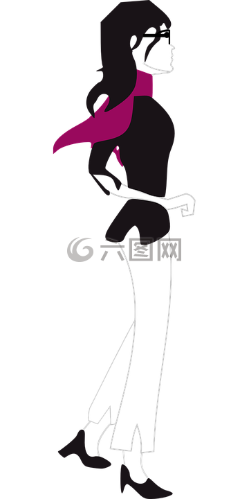 女孩,女子,走