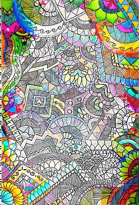 素描,顏色,白
