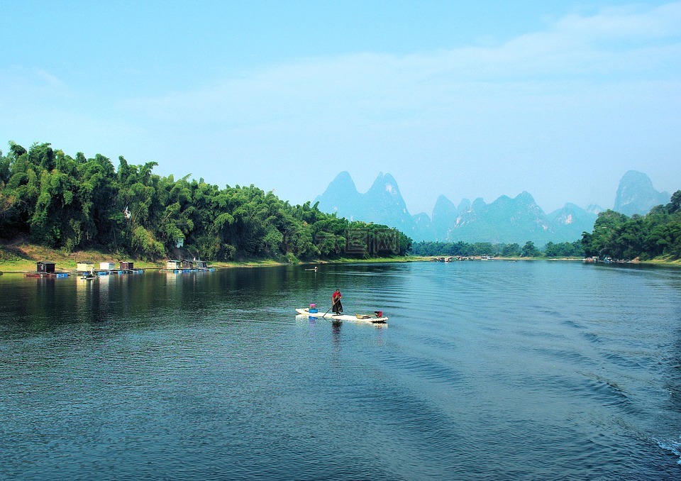 中國,漓江,景觀