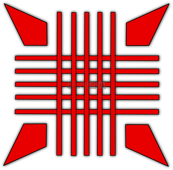 箭頭,指出,紅色