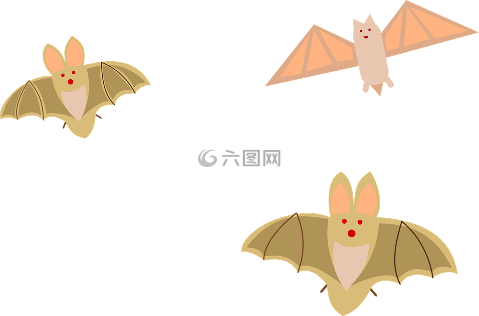 蝙蝠,飛行,卡通