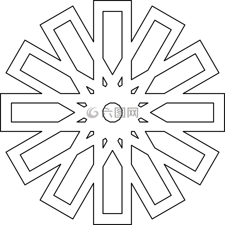 模式,形狀,白