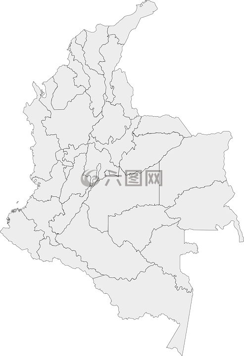 哥倫比亞,地圖,地理