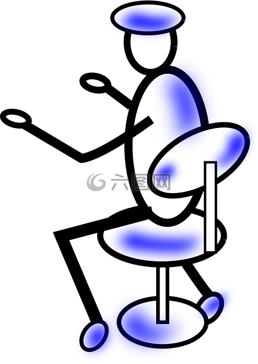 椅子,工作,坐