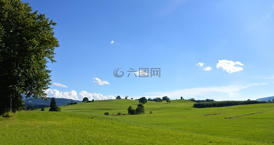 山,阿爾高,天空