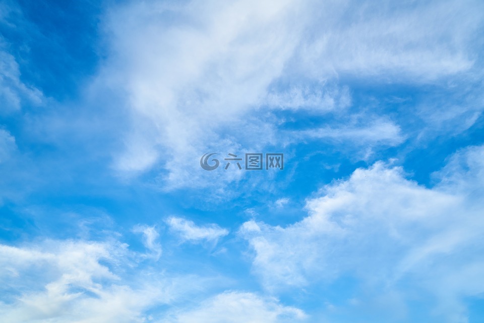 云,藍(lán)色,背景