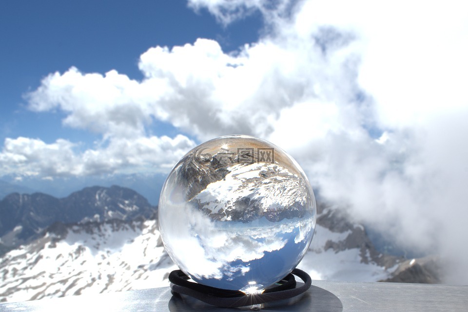 zugspitze,全球形象,玻璃球