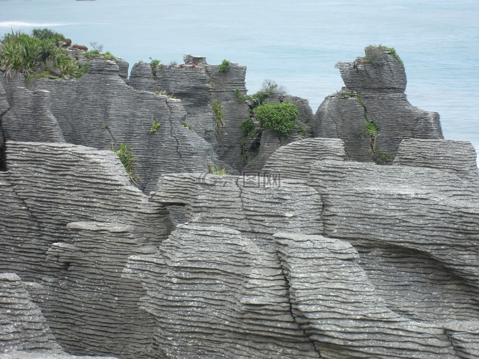 巖,餅子,層