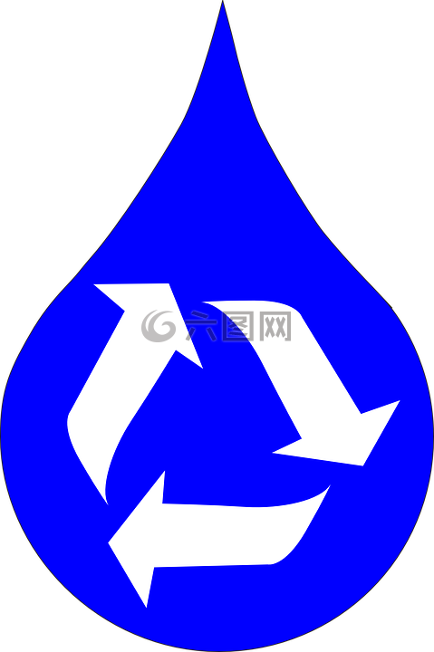 水,藍色,回收