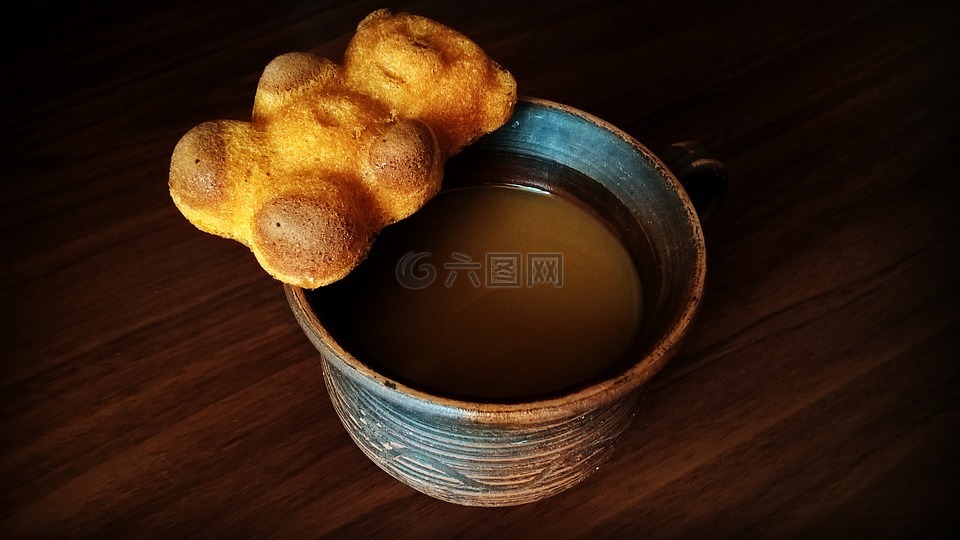 咖啡,杯,粘土