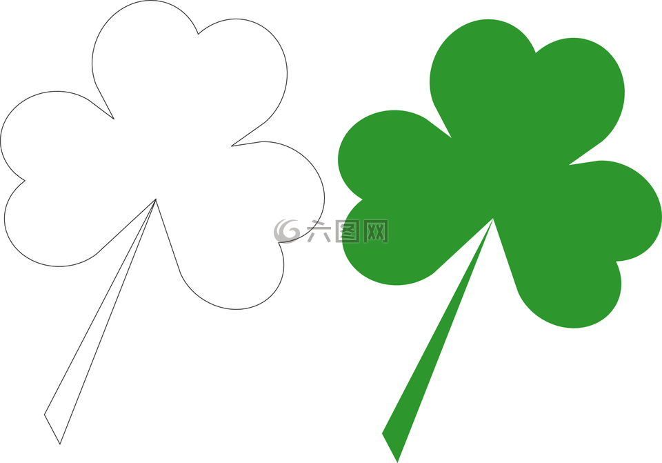 綠色,三葉草,3 月