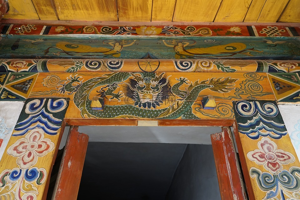 寺廟,張掖,門飾