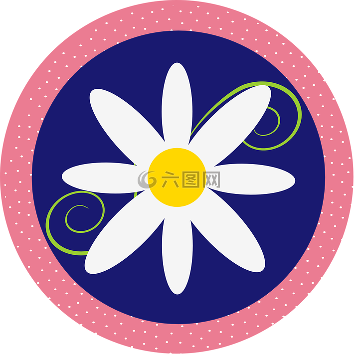 藍(lán)色,黃色,花