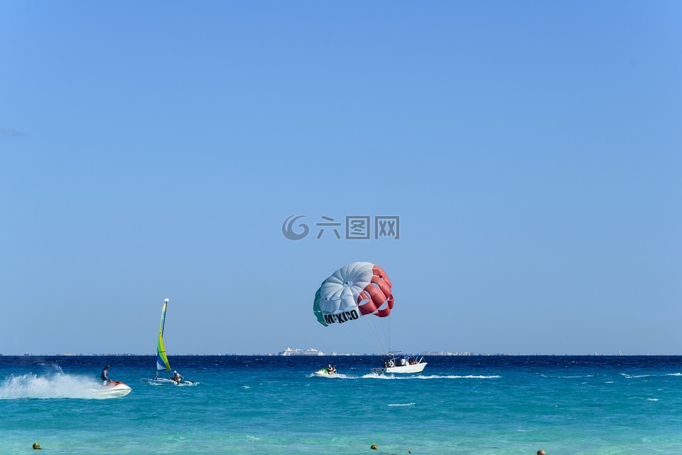 墨西哥,坎昆,海滩