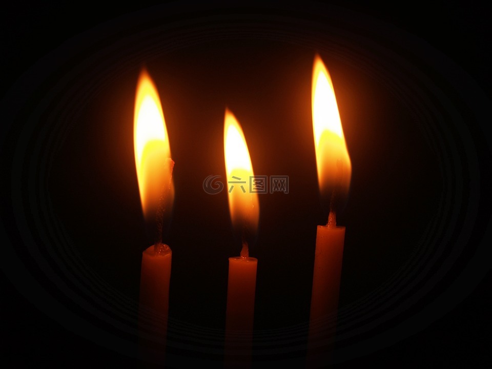 火焰,教堂,蠟