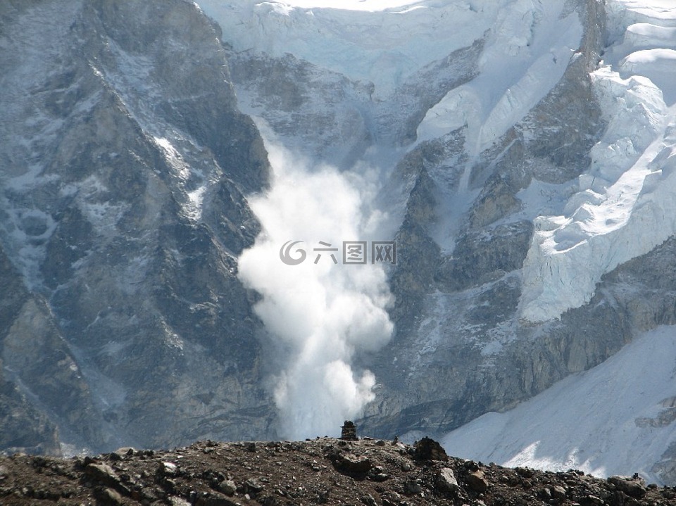 雪崩,珠穆朗瑪峰,雪
