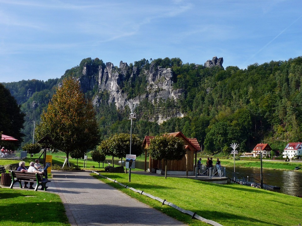 巖,bastei,易北河