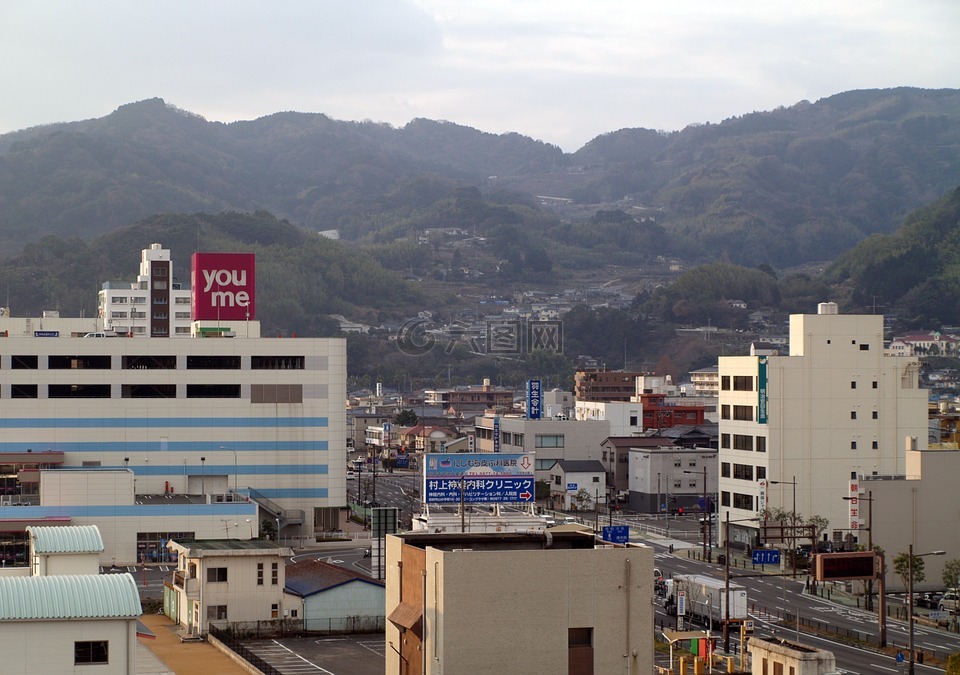 日本,城市,镇