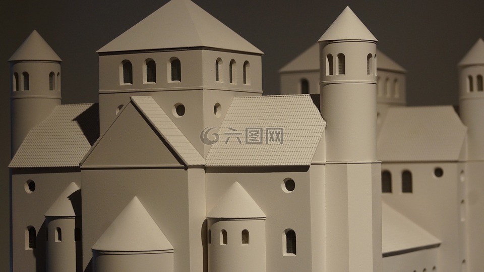 模型,memleben 修道院,中世纪