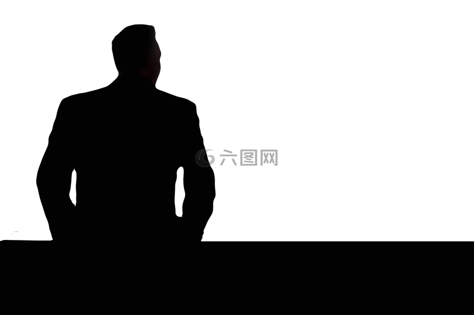 商人,剪影,查看