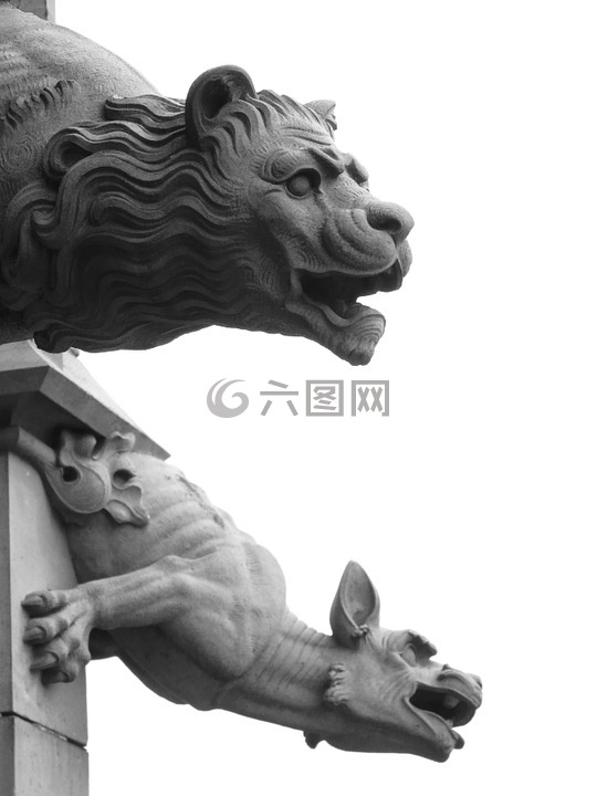 石像鬼,數(shù)字,獅子