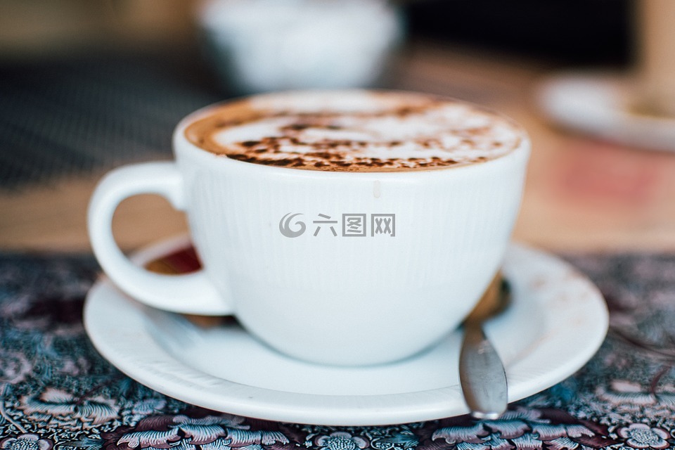 咖啡,熱,喝