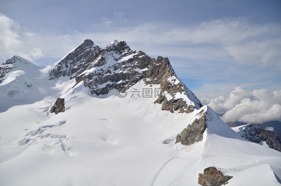 瑞士,少女峰,雪山