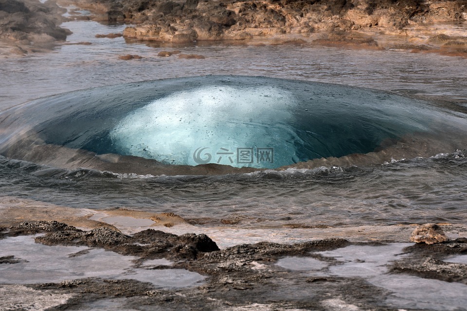 噴泉,strokkur,冰島