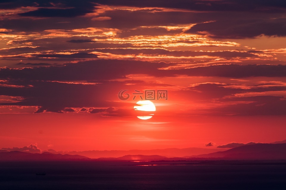 夜,天空,云