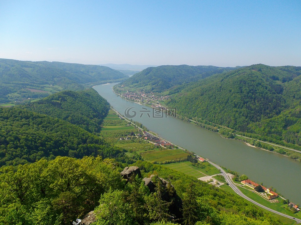 夏季,多瑙河,aggstein