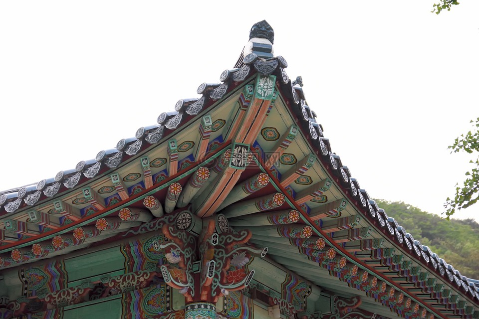 屋面瓦,韓屋,屋檐