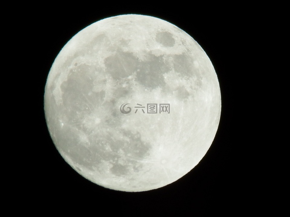 自然,滿天星斗的天空,月亮